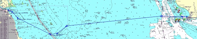 San Isidro, AR - Colonia, UY: Ruta Norte